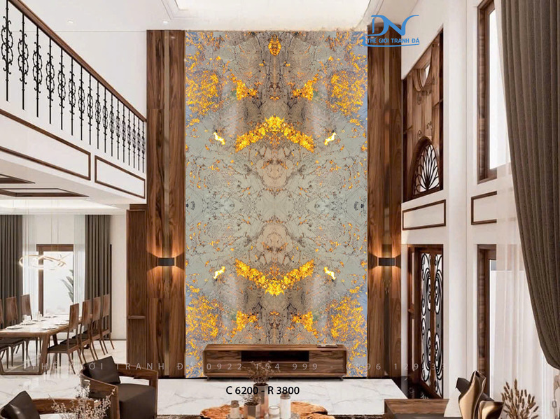 Tranh đá xuyên sáng Alpinus - Thông tầng 4 tấm