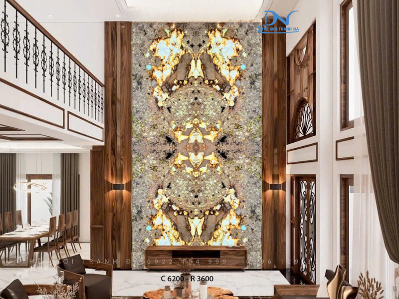 Tranh đá xuyên sáng Alpinus - Thông tầng 4 tấm