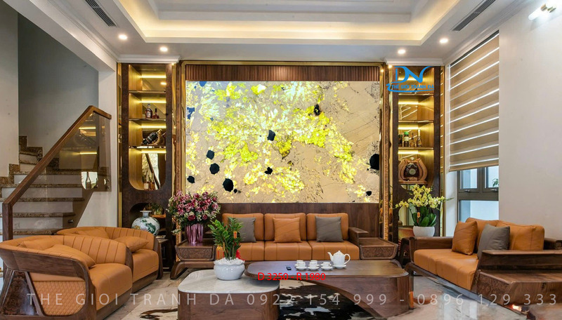 Tranh đá xuyên sáng Apinus - Đơn tấm đặt nằm ngang