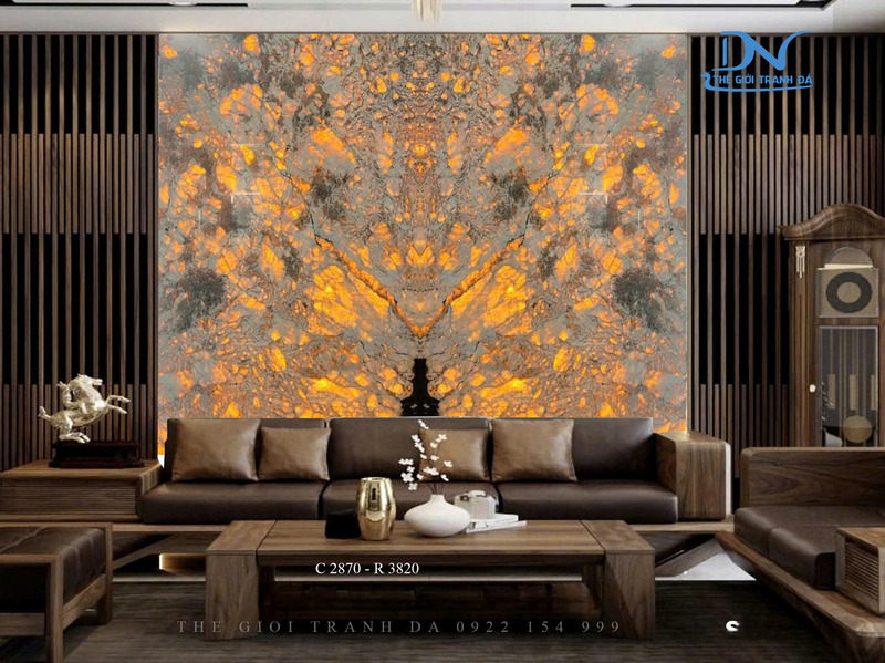 Tranh đá xuyên sáng - Ghép đối xứng 2 tấm