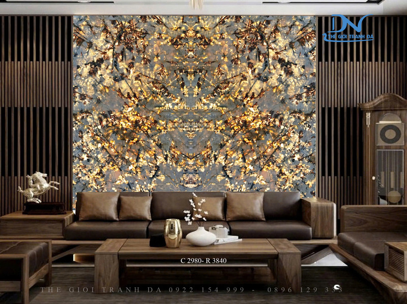 Tranh đá xuyên sáng - Ghép đối xứng 2 tấm