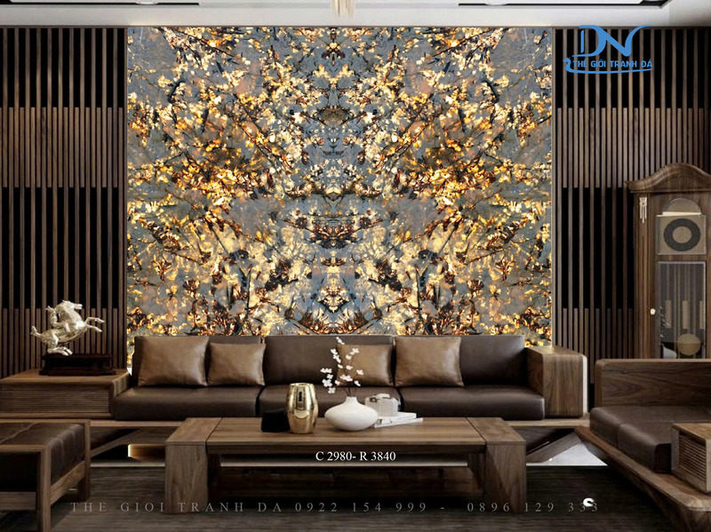 Tranh đá xuyên sáng - Ghép đối xứng 2 tấm