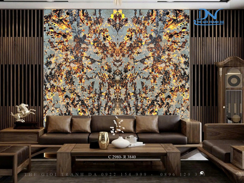 Tranh đá xuyên sáng - Ghép đối xứng 2 tấm