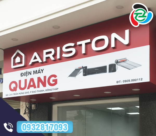 Bảng hiệu chữ nổi Alu ARISTON - Bảng Hiệu Bến Tre - Công Ty Trách Nhiệm Hữu Hạn Một Thành Viên Thương Mại Dịch Vụ Sản Xuất Thắng Thiên