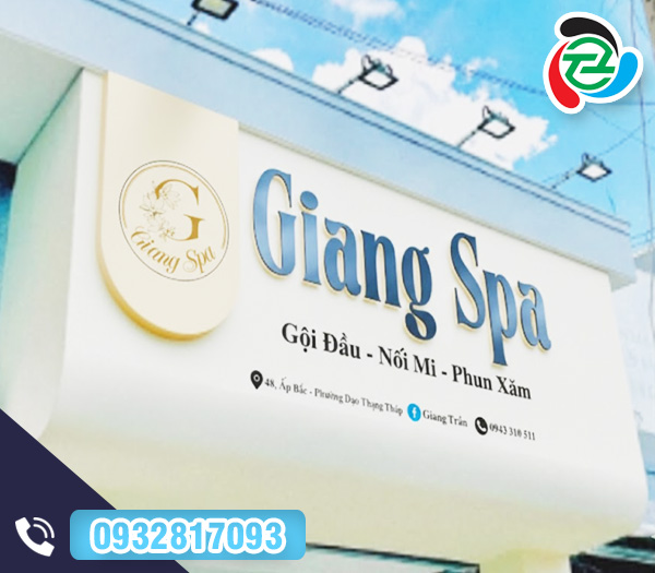 Bảng hiệu chữ nổi Giang Spa - Bảng Hiệu Bến Tre - Công Ty Trách Nhiệm Hữu Hạn Một Thành Viên Thương Mại Dịch Vụ Sản Xuất Thắng Thiên