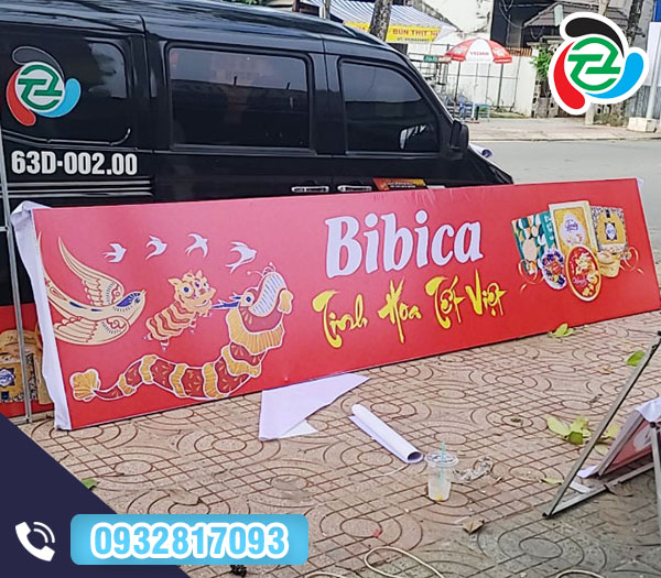 Bảng hiệu quảng cáo thương hiệu bánh kẹo Bibica - Bảng Hiệu Bến Tre - Công Ty Trách Nhiệm Hữu Hạn Một Thành Viên Thương Mại Dịch Vụ Sản Xuất Thắng Thiên