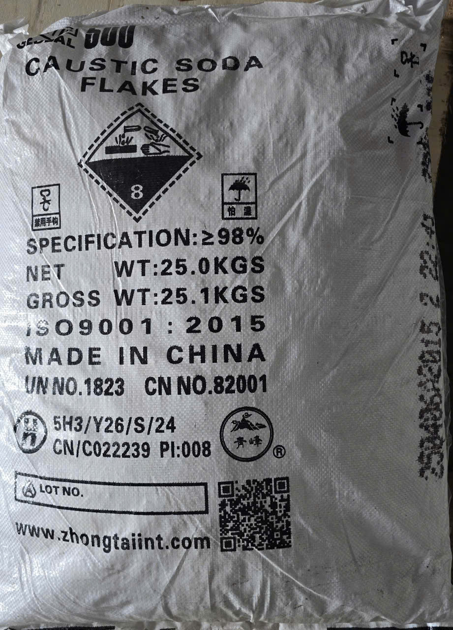 Natri hidroxit NaOH 98% Trung Quốc