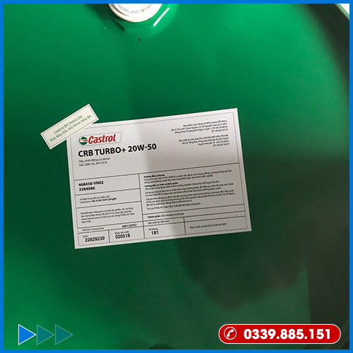 Dầu nhớt Castrol CRB Turbo - Hóa Chất Tẩy Rửa Công Nghiệp Jiwon - Công Ty TNHH Jiwon Trading