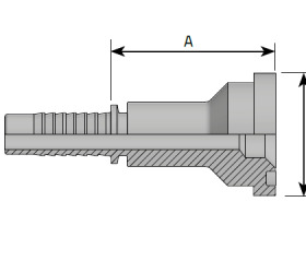 Đầu bấm ống mặt bích Sae thẳng