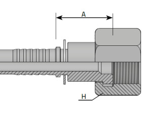 Đầu bấm ống thủy lực hệ REN ORFS thẳng