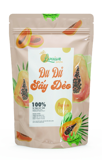 Đu đủ sấy dẻo - Trái Cây Sấy Hải Đăng - Công Ty TNHH Công Nghệ Thực Phẩm Hải Đăng
