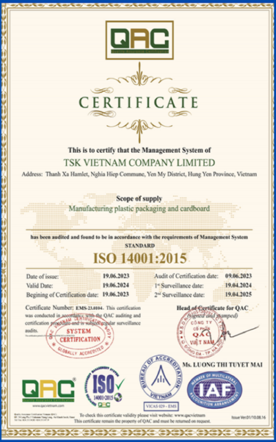 Chứng nhận ISO 14000:2015
