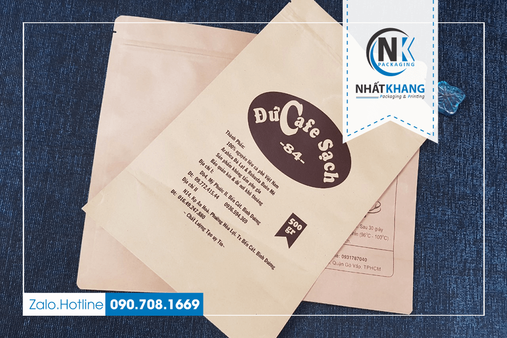 Túi Zip đựng cà phê - Bao Bì Nhất Khang - Công Ty TNHH Sản Xuất & In ấn Bao Bì Nhất Khang