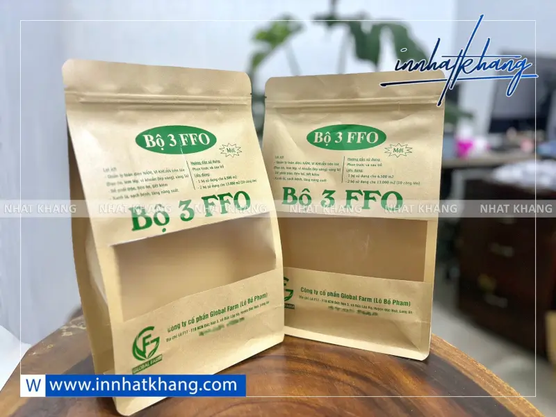 Túi Zip 8 cạnh đáy vuông - Bao Bì Nhất Khang - Công Ty TNHH Sản Xuất & In ấn Bao Bì Nhất Khang