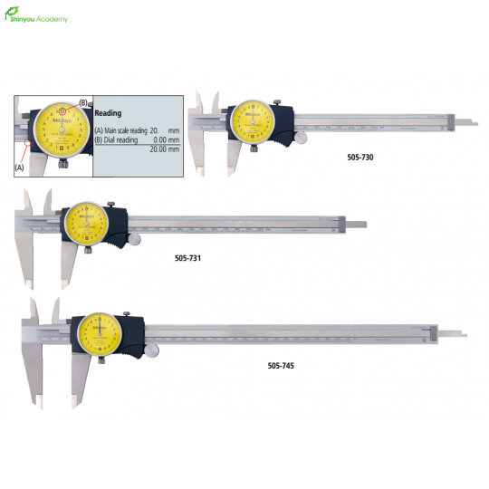 Thước kẹp gắn đồng hồ so Mitutoyo dòng 505 Series - Thiết Bị Đo Lường Shinyou Academy - Công Ty TNHH Thương Mại Và Dịch Vụ Shinyou Academy