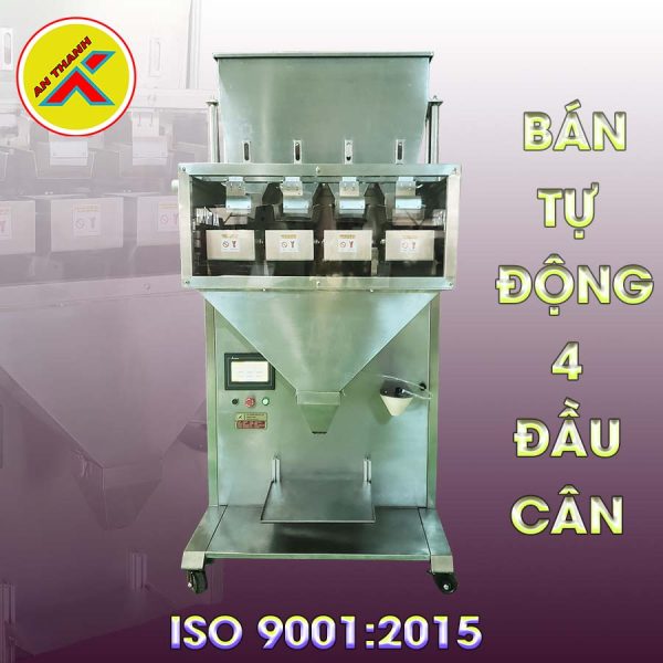 Máy đóng gói bán tự động 4 đầu cân điện tử