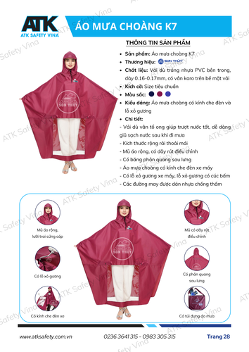 Áo mưa choàng Sơn Thủy