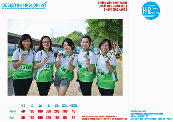 Đồng phục sự kiện giải chạy Vietcombank - Đồng Phục HP - Công Ty TNHH Sản Xuất Đồng Phục Phương Hoa