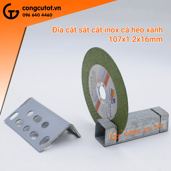 Đĩa cắt sắt inox Cá Heo Xanh 107x1.2x16mm - Dụng Cụ Cầm Tay Công Cụ Tốt - Công Ty Cổ Phần Công Cụ Tốt