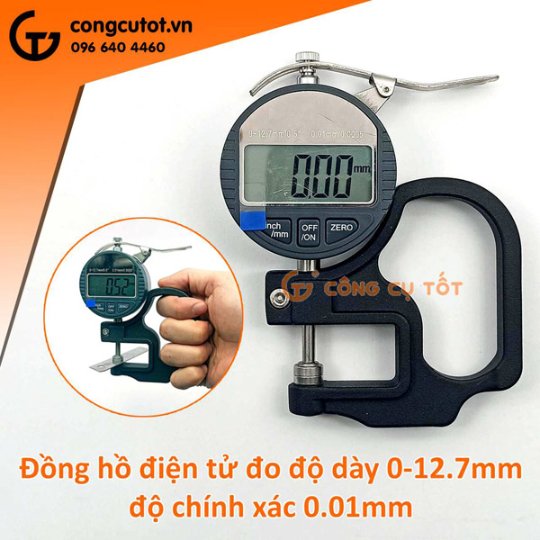 Đồng hồ đo độ dày điện tử 0-12.7mm - Dụng Cụ Cầm Tay Công Cụ Tốt - Công Ty Cổ Phần Công Cụ Tốt