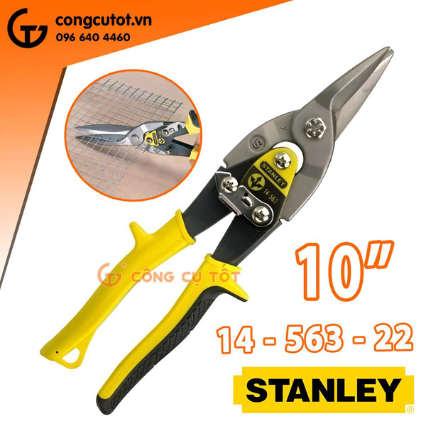 Kéo cắt sắt mũi thẳng 250mm Stanley 14-563-22 - Dụng Cụ Cầm Tay Công Cụ Tốt - Công Ty Cổ Phần Công Cụ Tốt