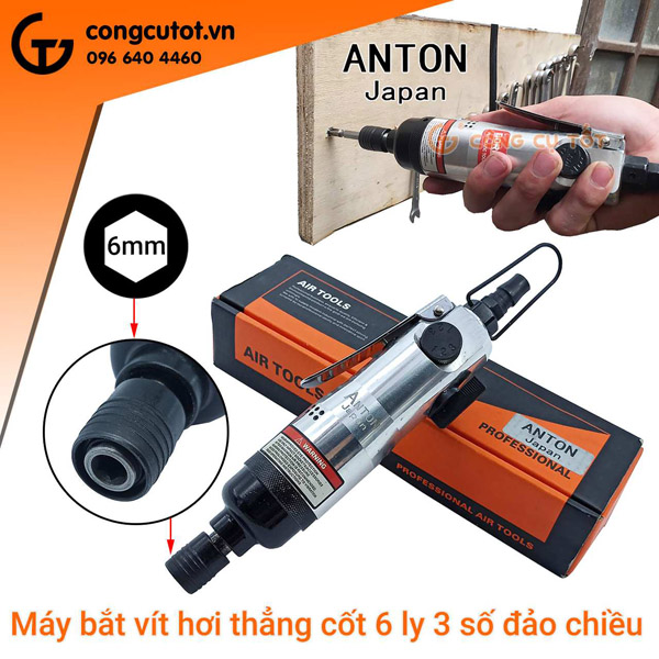 Máy bắt vít hơi 6mm đảo chiều Anton Japan - Dụng Cụ Cầm Tay Công Cụ Tốt - Công Ty Cổ Phần Công Cụ Tốt