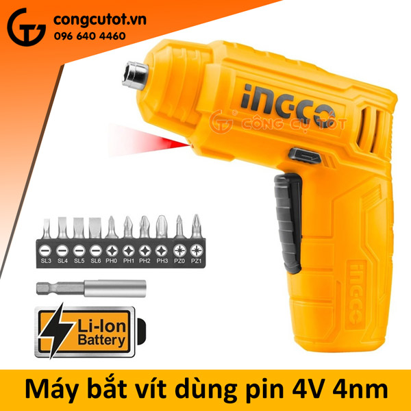 Bộ máy bắt vít dùng pin Ingco CSDLI0402 - Dụng Cụ Cầm Tay Công Cụ Tốt - Công Ty Cổ Phần Công Cụ Tốt