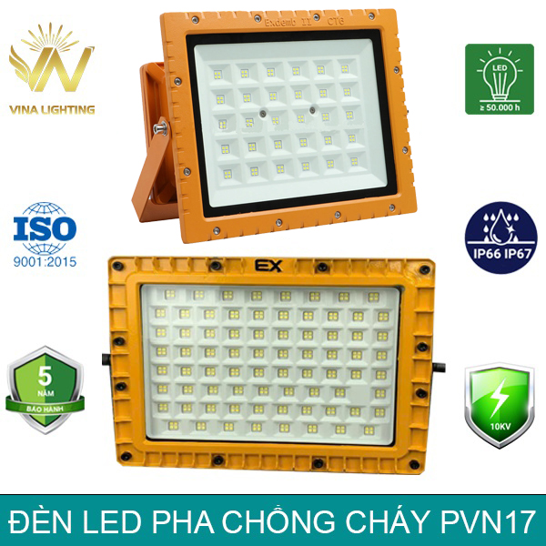 Đèn LED pha chống cháy PVN17