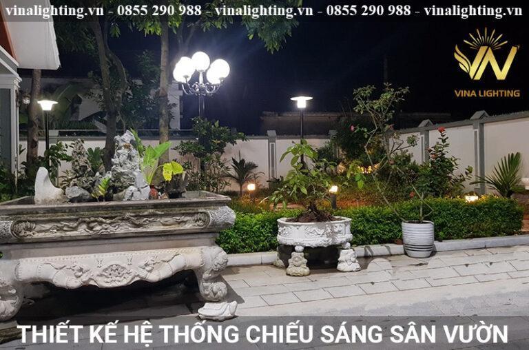 Thiết kế hệ thống chiếu sáng sân vườn