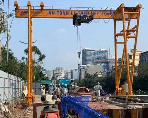Cung cấp cổng trục cho dự án thệ thống xử lý nước thải Yên Xá Tp.Hà Nội