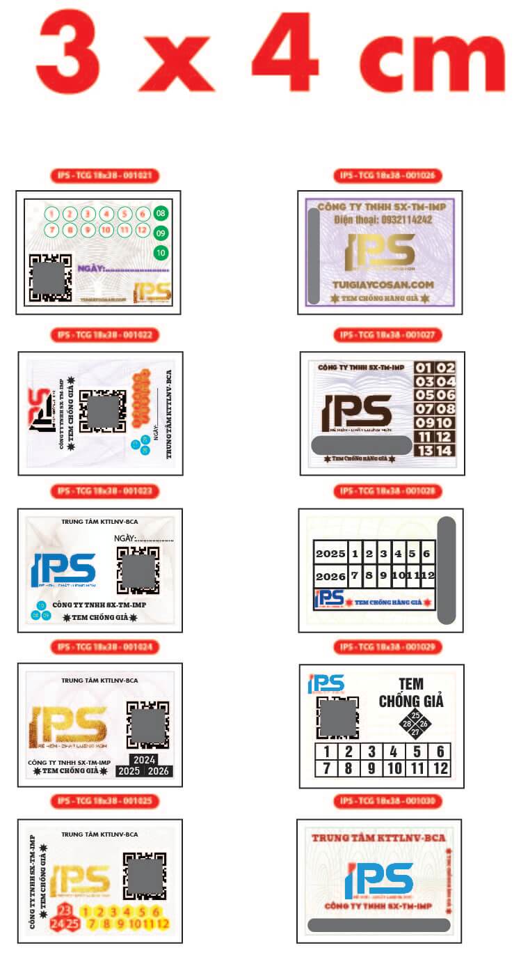 In tem chống giả - In Thẻ Cào, In Decal IPS - Công Ty TNHH Sản Xuất Thương Mại IPS