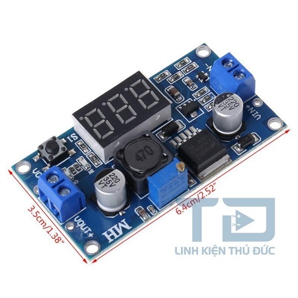 Mạch nguồn LM2596 có LED hiển thị