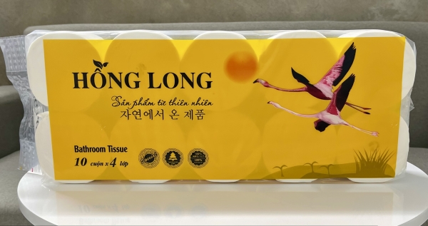 Giấy vệ sinh Hồng Long không lõi 4 lớp