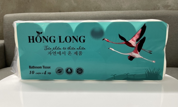 Giấy vệ sinh Hồng Long không lõi 4 lớp
