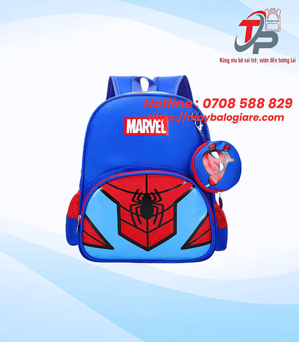 Balo mầm non Người Nhện - May Balo Túi Xách Thiên Phú - Công Ty TNHH XNK May Balo Túi Xách Thiên Phú