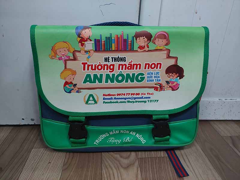 Cặp học sinh Mầm non An Ninh - May Balo Túi Xách Thiên Phú - Công Ty TNHH XNK May Balo Túi Xách Thiên Phú