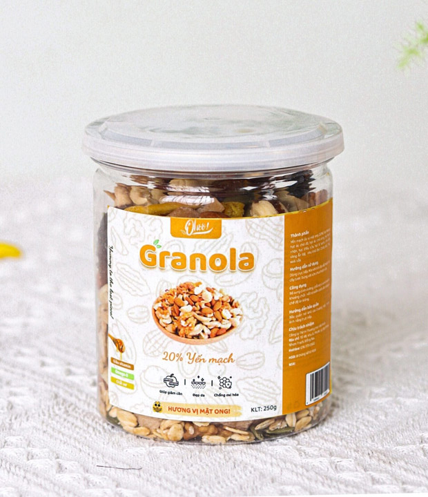 Granola 20% Yến Mạch Vị Mật Ong 250g