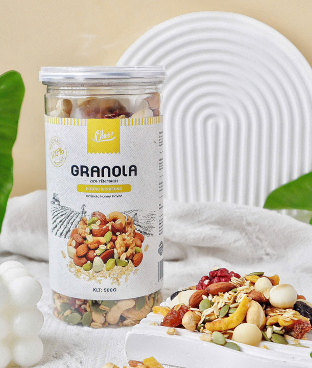 Granola 20% Yến Mạch Vị Mật Ong 500g