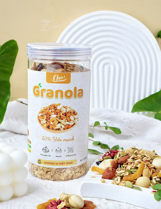 Granola 50% Yến Mạch Vị Mật Ong 500g
