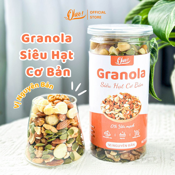 Granola Siêu Hạt Cơ Bản Vị Nguyên Bản 500g