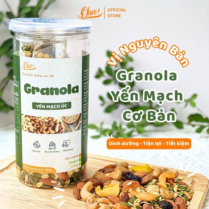 Granola Yến Mạch Cơ Bản Vị Nguyên Bản 500g