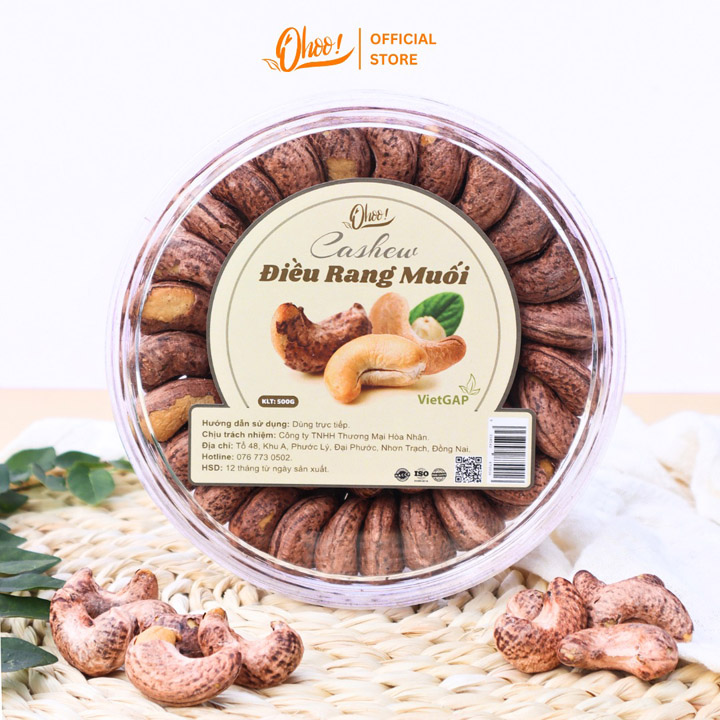 Hạt Điều Rang Muối Nguyên Lụa Xếp Hoa 500g
