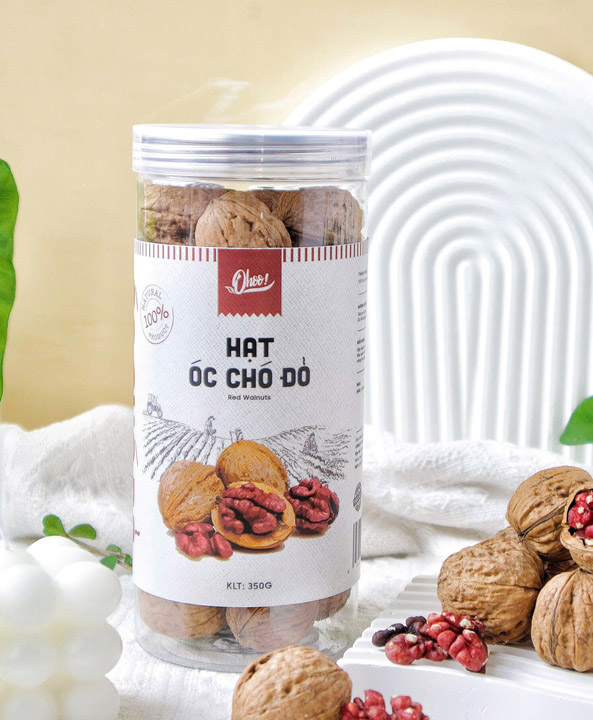 Hạt óc chó đỏ nguyên vỏ 350g