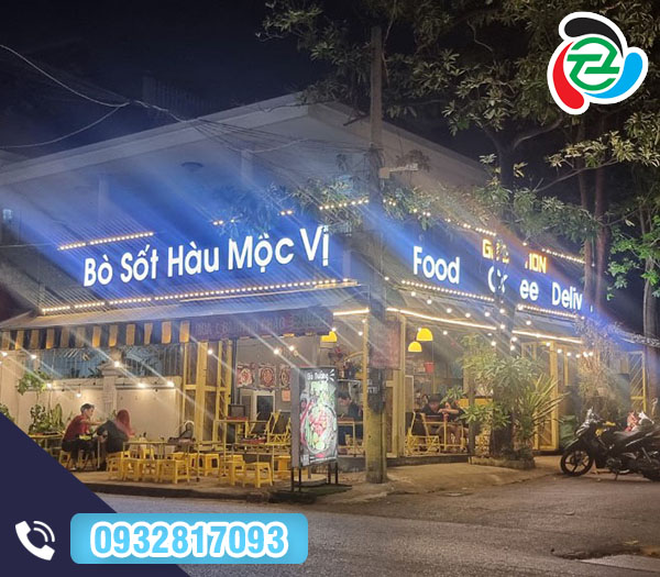 Dịch vụ thiết kế, thi công nhà hàng Bò sốt hàu Mộc Vị