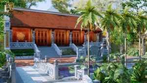 Thiết kế nhà gỗ 5 gian truyền thống tại Hải Phòng - Nhà Gỗ Vĩnh Thành - Công Ty TNHH Kiến Trúc Vĩnh Thành
