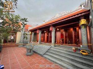 Công trình nhà gỗ 3 gian 16 cột tại Thái Bình - Nhà Gỗ Vĩnh Thành - Công Ty TNHH Kiến Trúc Vĩnh Thành