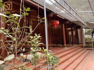 Công trình nhà gỗ dâu 5 gian tại Nghệ An - Nhà Gỗ Vĩnh Thành - Công Ty TNHH Kiến Trúc Vĩnh Thành