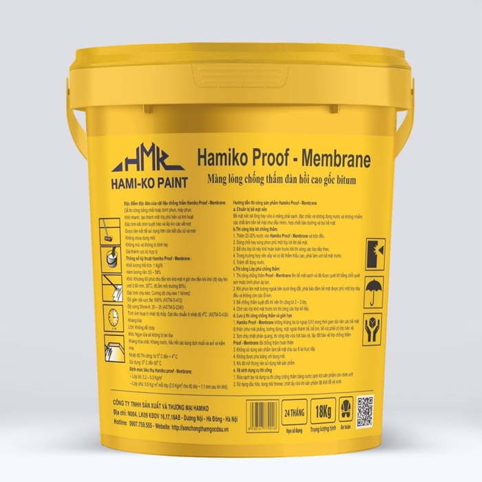 Màng lỏng chống thấm đàn hồi cao gốc bitum - Sơn Hamiko - Công Ty TNHH Sản Xuất Và Thương Mại Hamiko