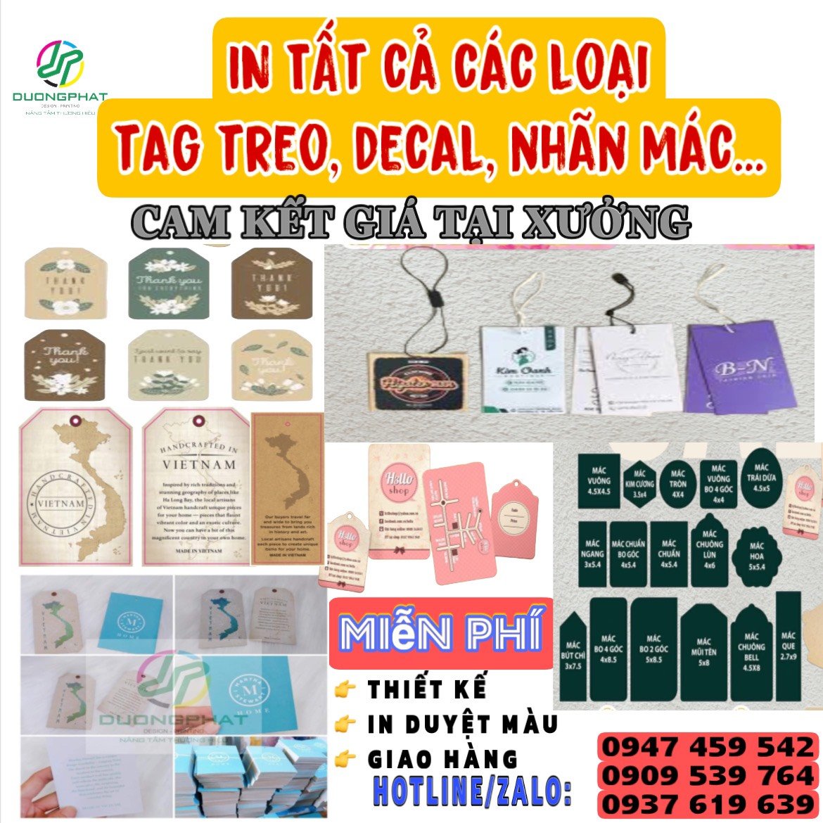 In thẻ treo - In ấn Dương Phát - Công Ty TNHH Sản Xuất In ấn Dương Phát