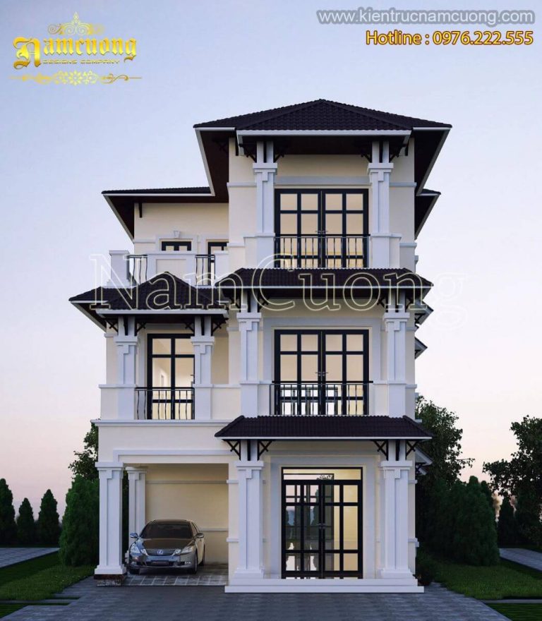 Thiết kế biệt thự mini 3 tầng